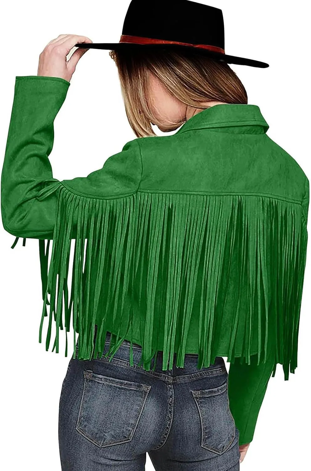 2023 Womens Fringe Jackets Fashion Cropped Petite Coats Tassel Motorcycle Short Jacket Trendy Casual Outerwear Overcoat