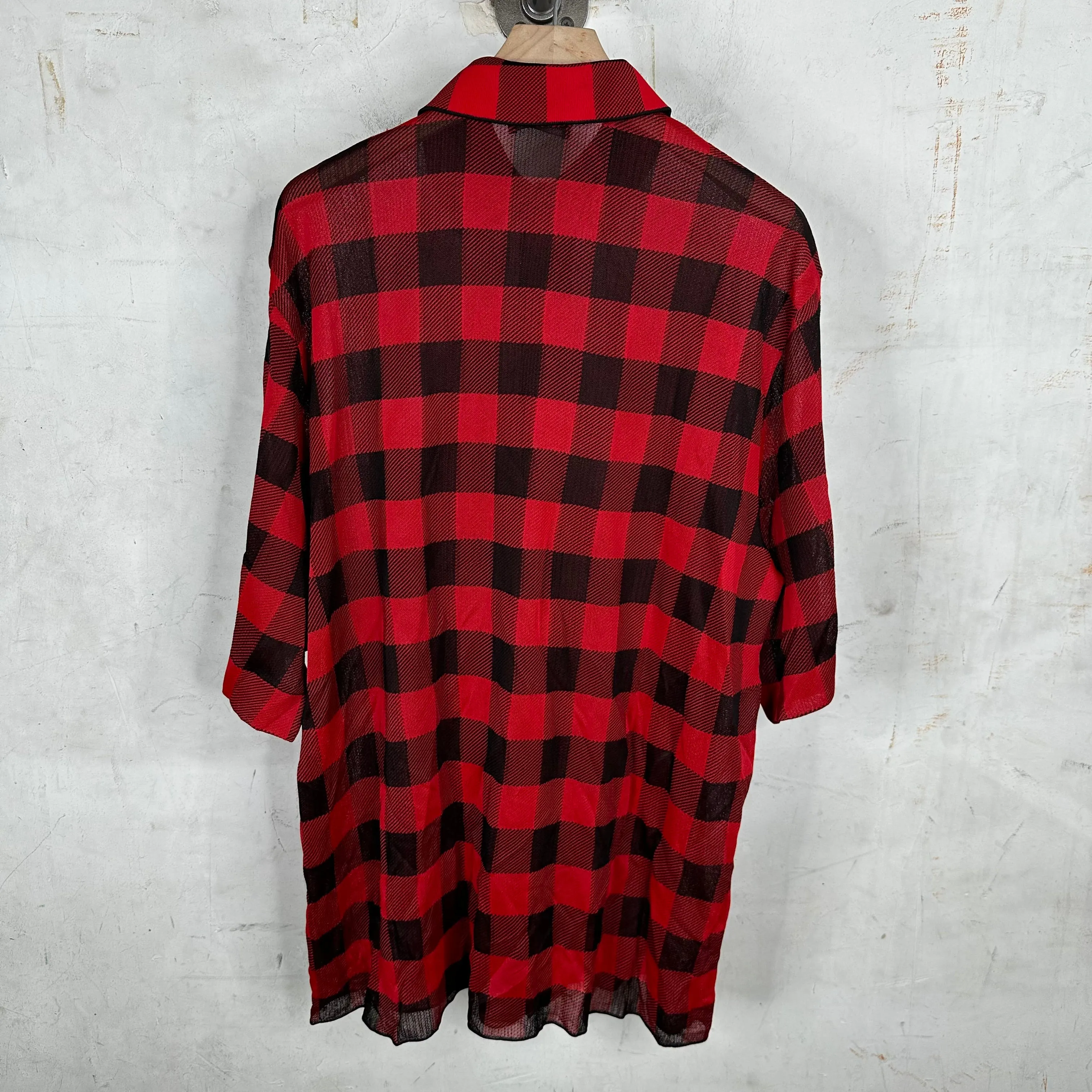 Balenciaga Sheer Buffalo Plaid Shirt