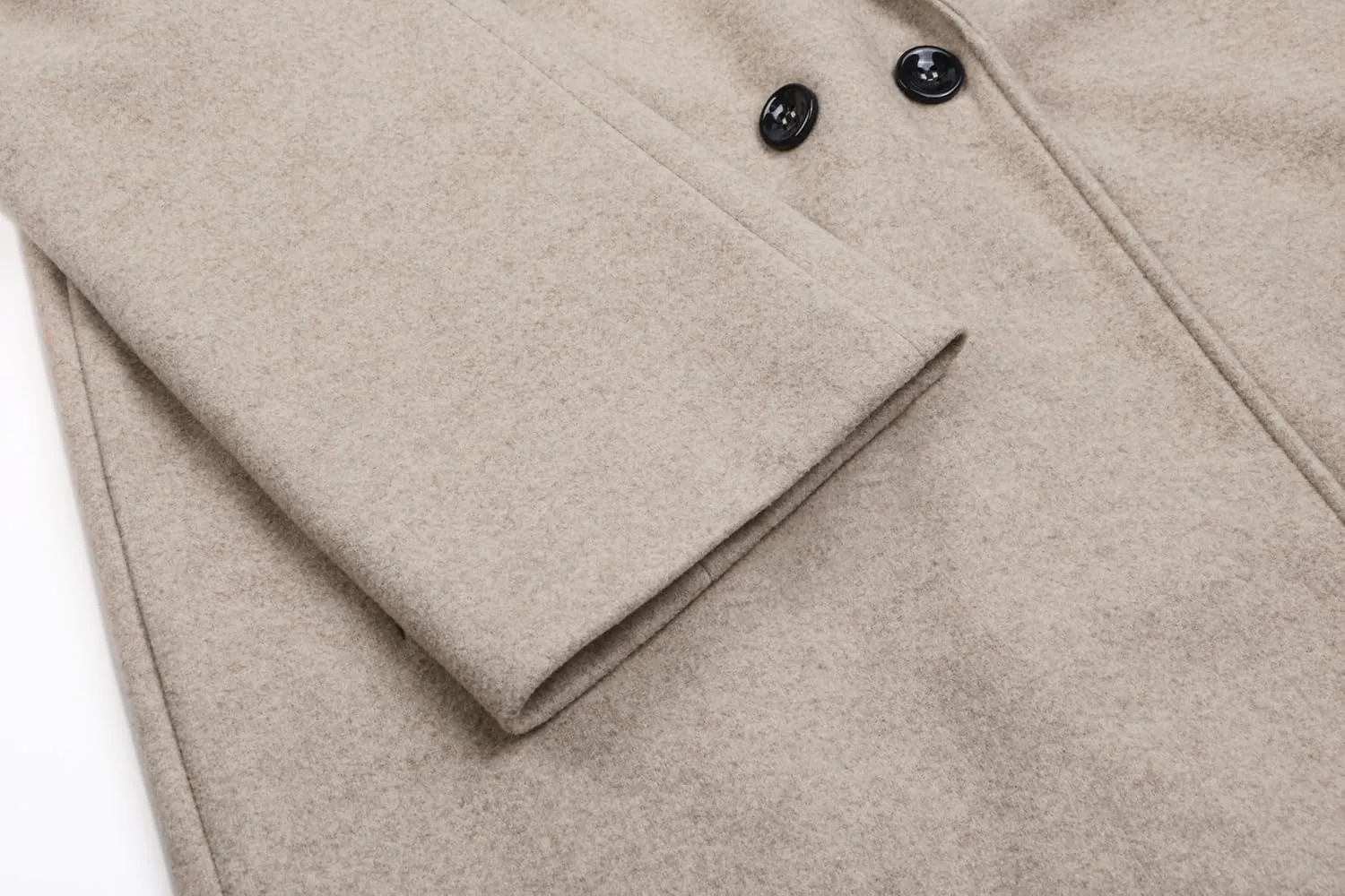 CHARTOU Women's Oversized Notched Collar Wool Blend Single Breast Midi Long Trench Coat