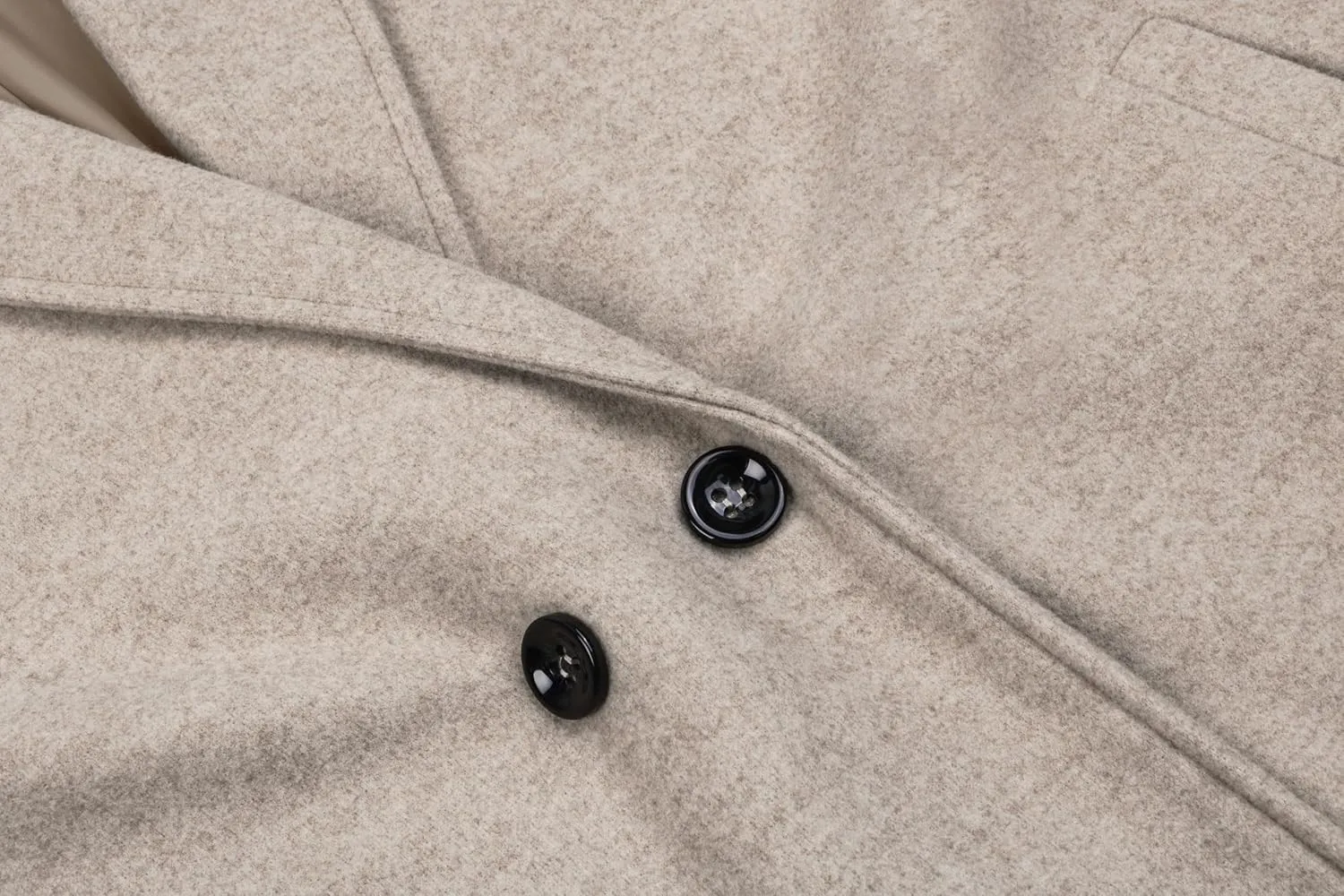 CHARTOU Women's Oversized Notched Collar Wool Blend Single Breast Midi Long Trench Coat