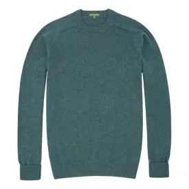 Classic Crewneck Sweater Heather Pine Cashmere