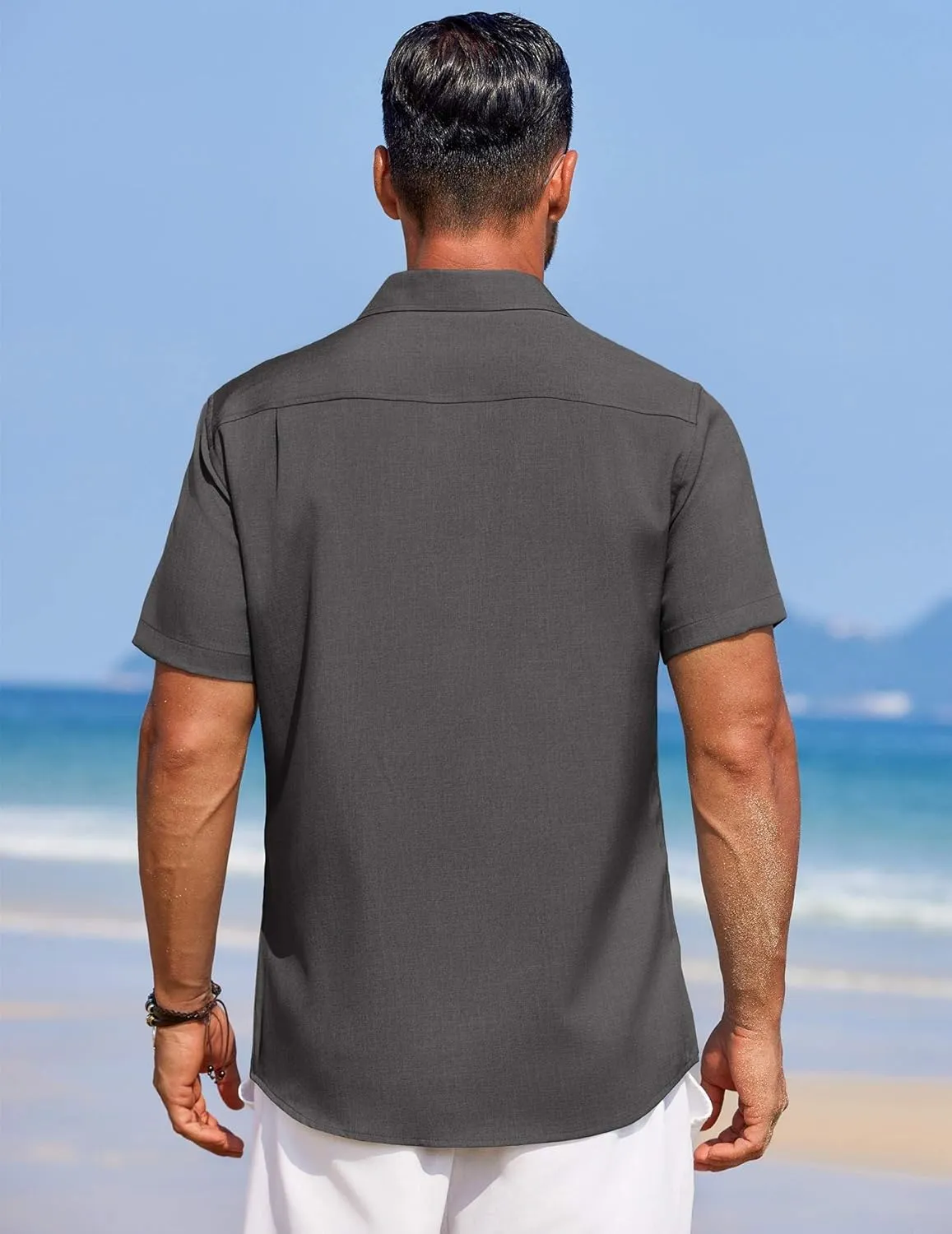 COOFANDY Men's Summer Beach Vacation Shirt Casual Button Down Short Sleeve Shirt Hawaiian Tropical Resort Wear