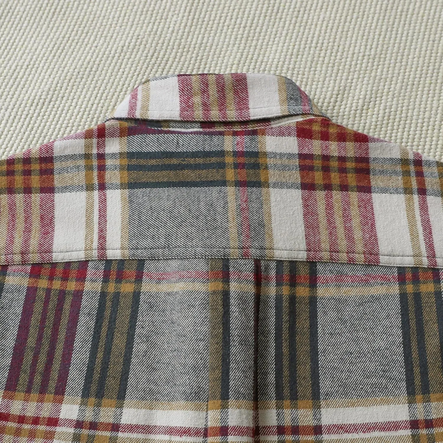 Dubinik Mens Flannel Shirts Long Sleeve Flannel Shirt for Men Casual Button Down Brushed 100% Cotton Shirt