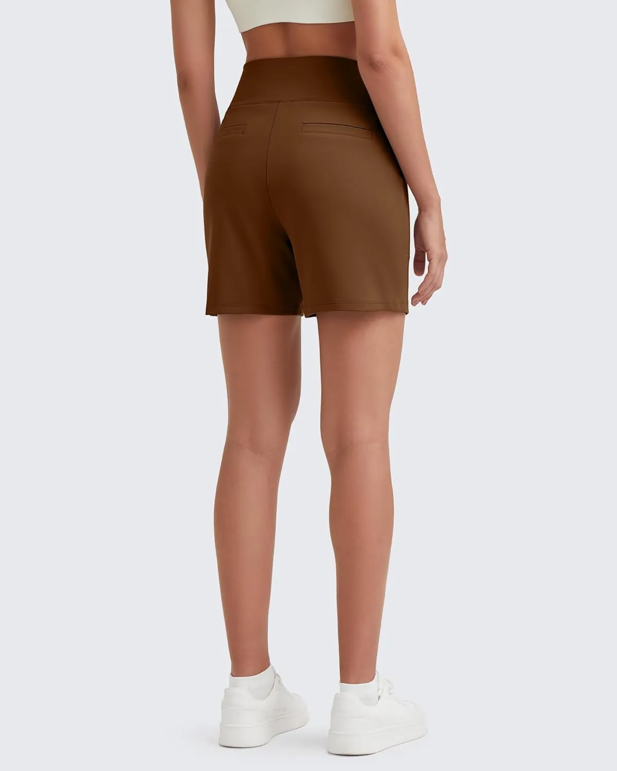 G4Free Women's 5'' Athletic Shorts High Waisted Running Yoga Shorts Summer Casual Shorts with Pockets