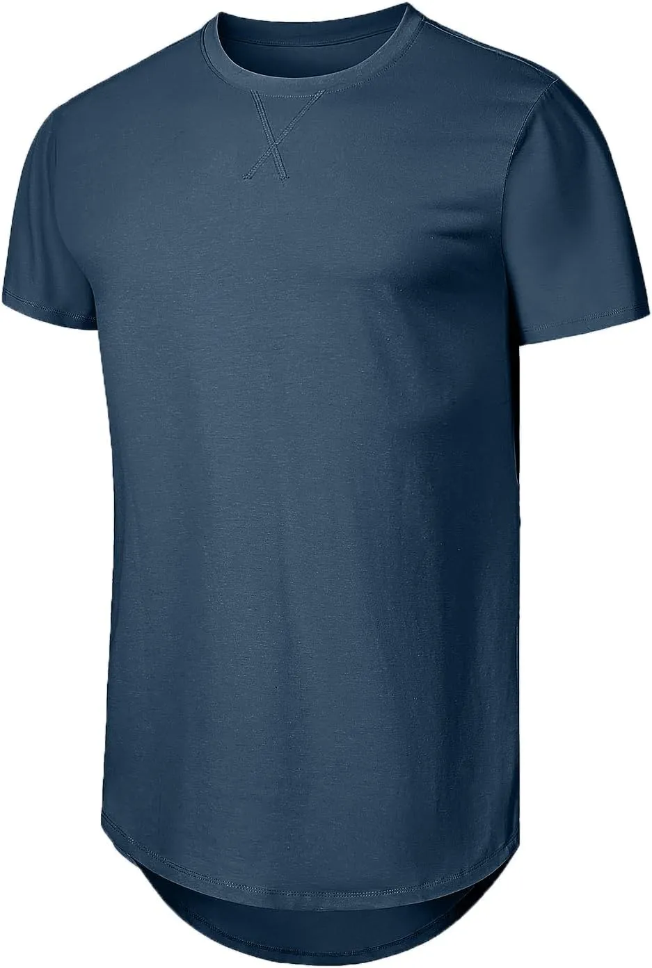 JMIERR Mens 3 Pack Cotton Hipster Hip Hop Longline Crewneck T-Shirt