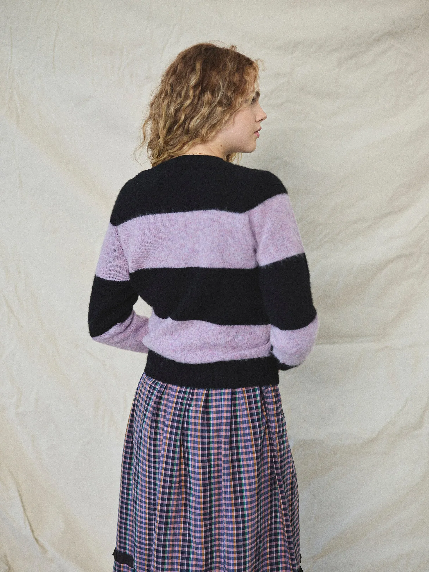 Lowie Black   Lilac Stripe Scottish Jumper