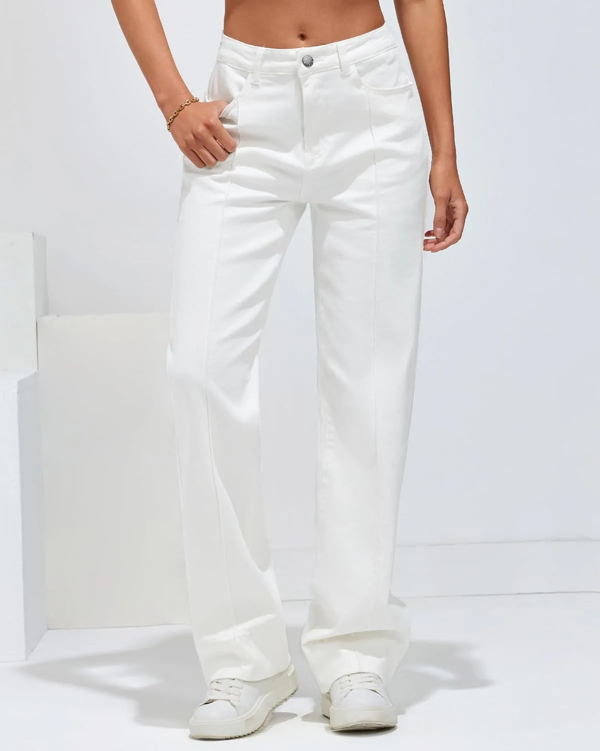 luvamia Wide Leg Jeans for Women Trendy High Waist Straight Leg Baggy Jeans Stretchy Denim Pants Trouser Jeans