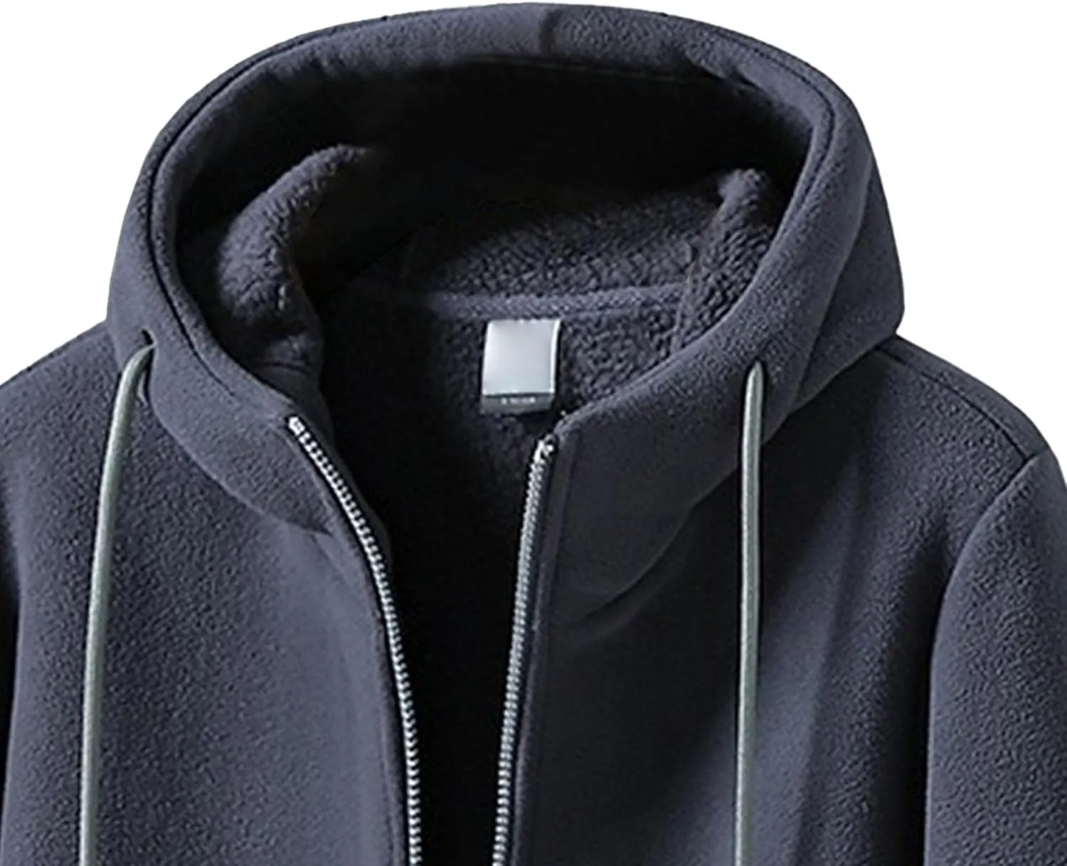 Men's Winter Warm Zip Up Hoodie Heavyweight Fleece Hoooed Sweatshirt Trendy Zip Up Fleece Fashion Outfits