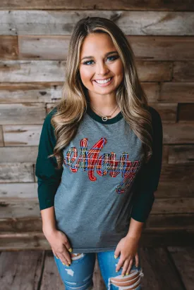 Merry Plaid Fabric Tee