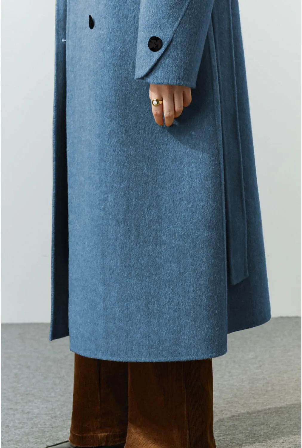 Peaceglad Womens Pea Coats Fall Long Trench Coat Double Breasted Button Down Lapel Belted Peacoat