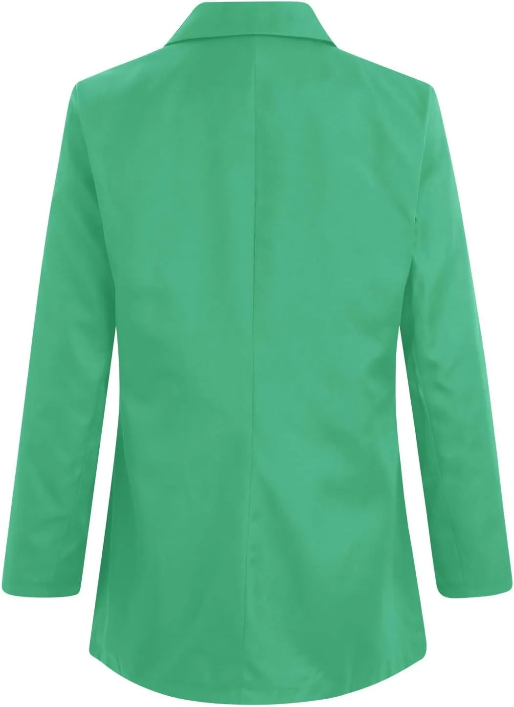 PeQAQ Womens Casual Blazer Jacket with Pockets Long Sleeve Open Front Long Work Suit Jackets Office Blazer Lapel Button Coats