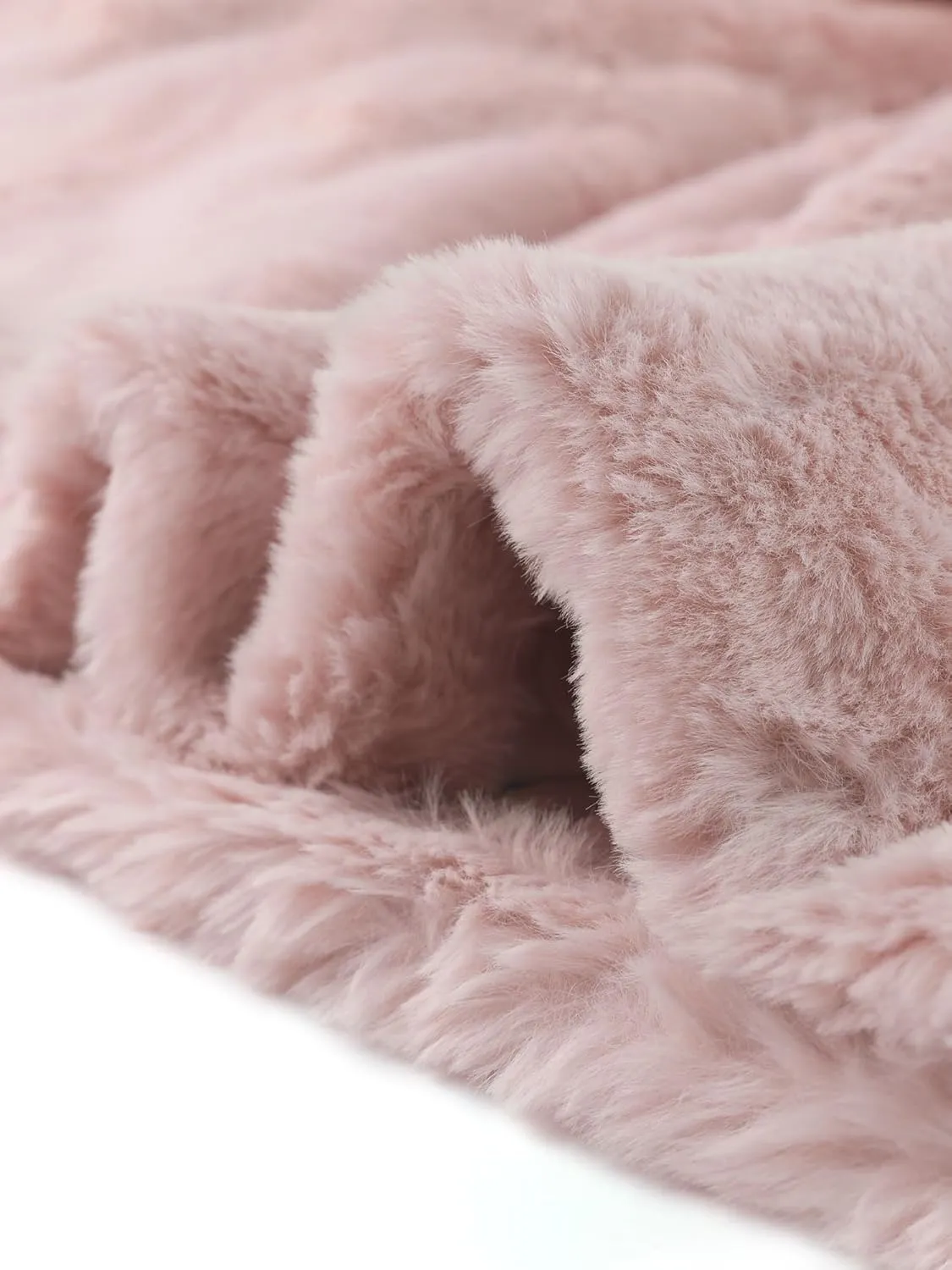 Seta T Women's Cropped Faux Fur Coat Fashion Winter Open Front Jacket Notch Lapel Long Sleeve Fluffy Coat