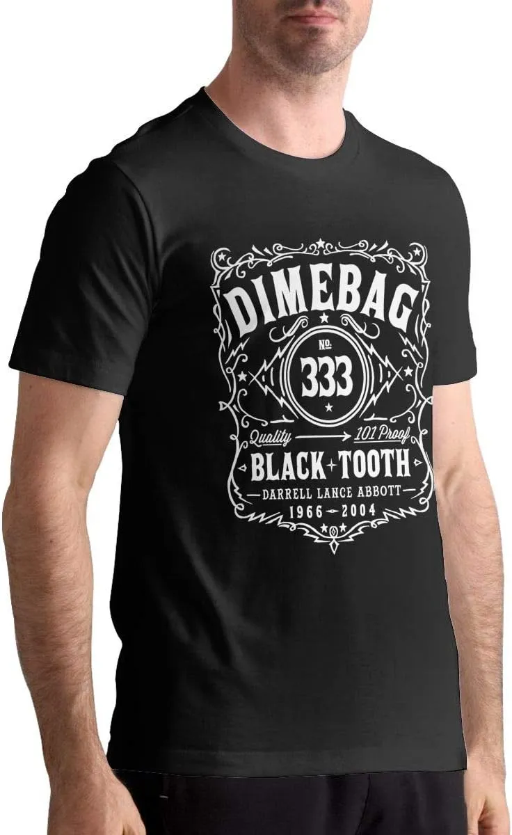 T Shirt Men's Casual Personality Fashion Short Sleeved Cotton Shirt Black