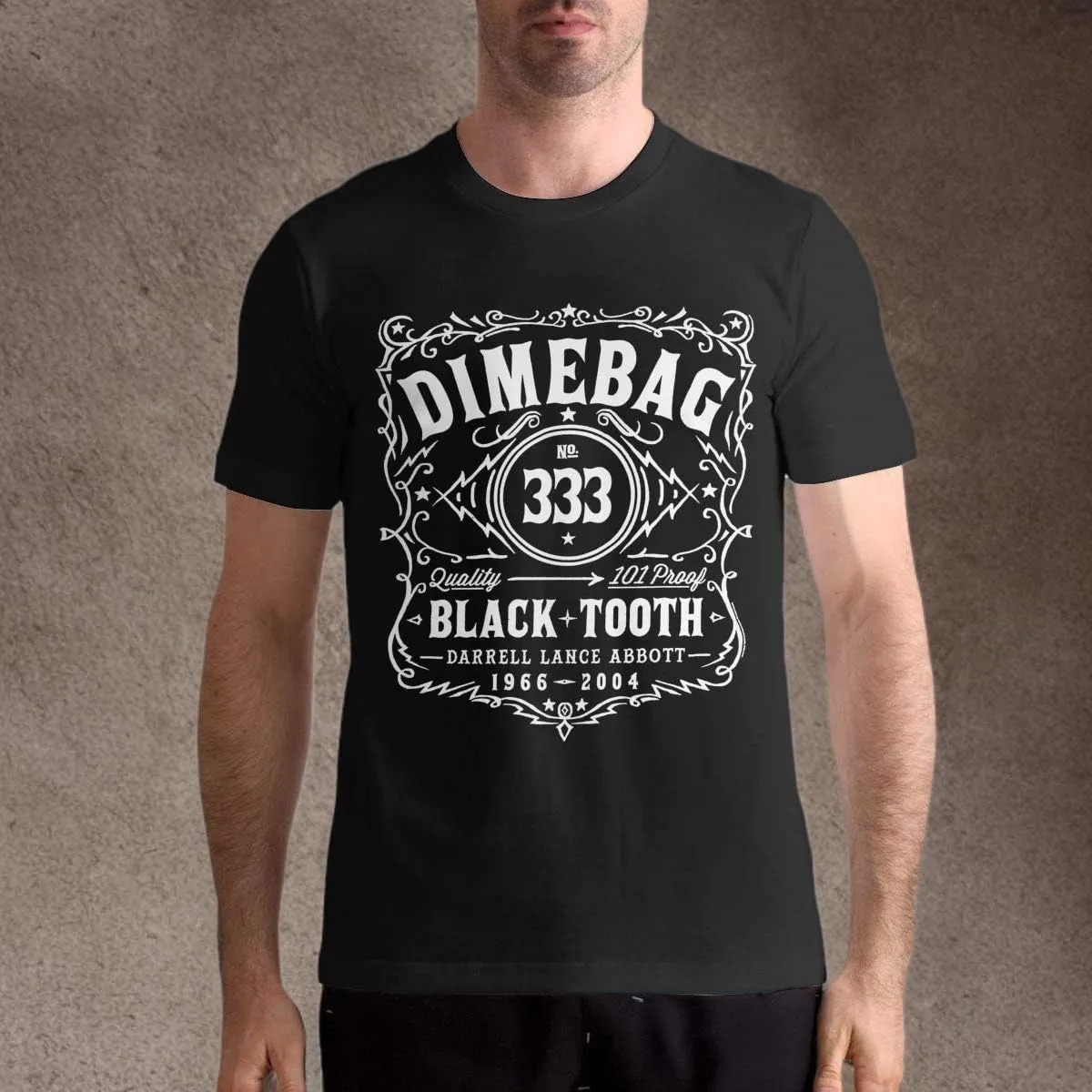 T Shirt Men's Casual Personality Fashion Short Sleeved Cotton Shirt Black