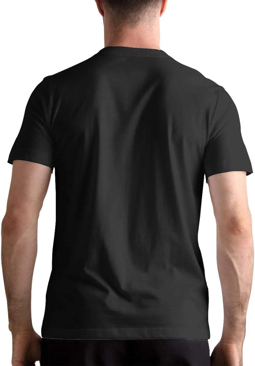 T Shirt Men's Casual Personality Fashion Short Sleeved Cotton Shirt Black