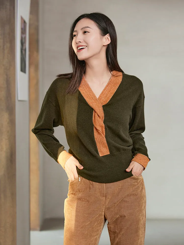 YAYING V-neck Cashmere Sweater