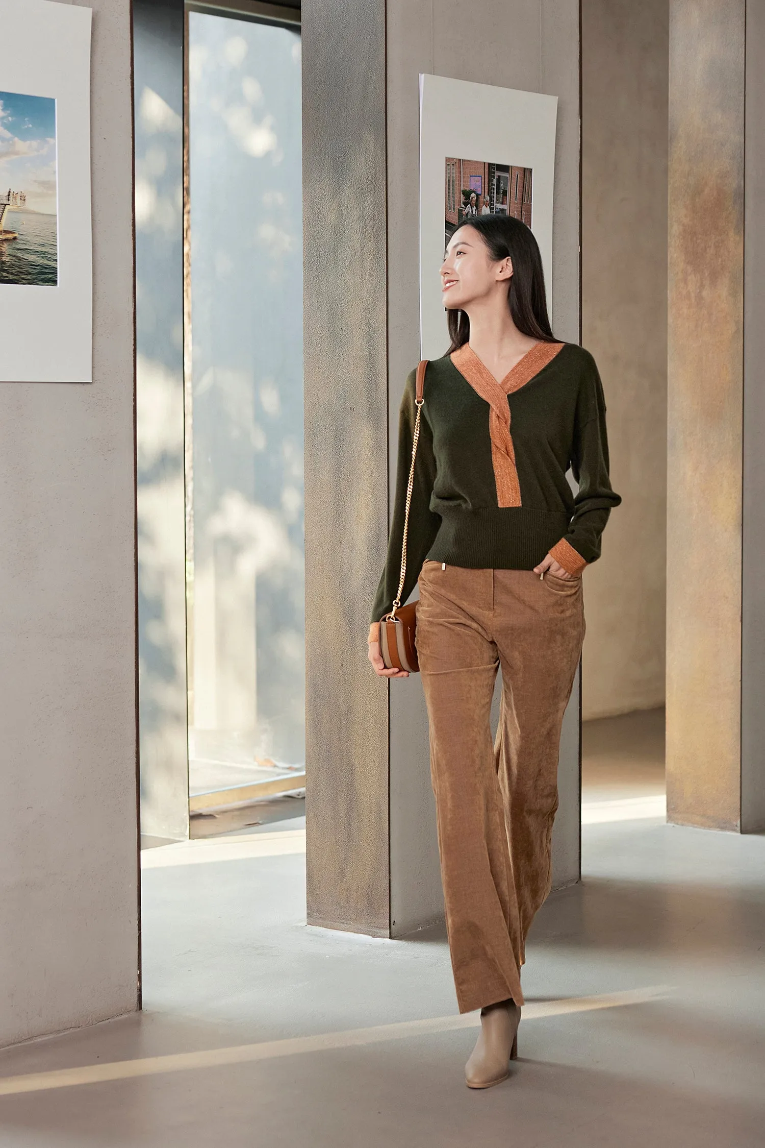 YAYING V-neck Cashmere Sweater