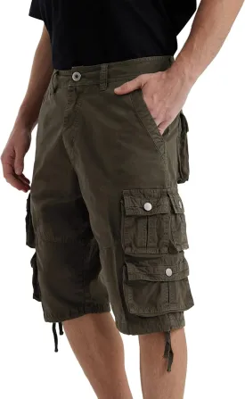 YGREYG Mens Cargo Shorts Long Capri Below The Knee Shorts 3/4 Relaxed Fit Long Shorts with Pockets