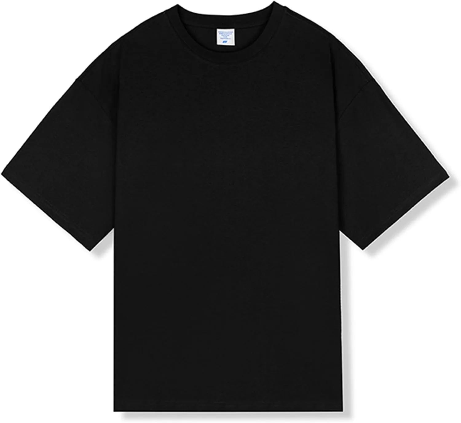 ZUEVI Men's Cotton T-Shirts Fashion Short Sleeve Oversized T Shirts Loose Fit Crew Neck Basic Tees Tops Hip Hop Streetwear