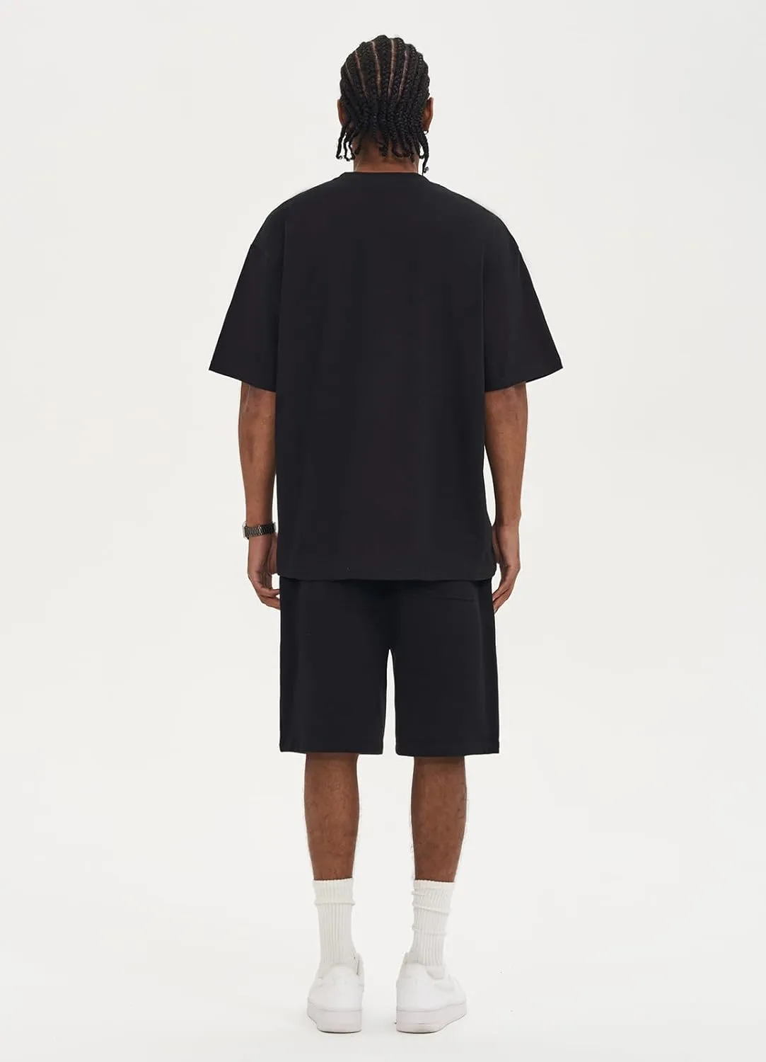 ZUEVI Men's Cotton T-Shirts Fashion Short Sleeve Oversized T Shirts Loose Fit Crew Neck Basic Tees Tops Hip Hop Streetwear